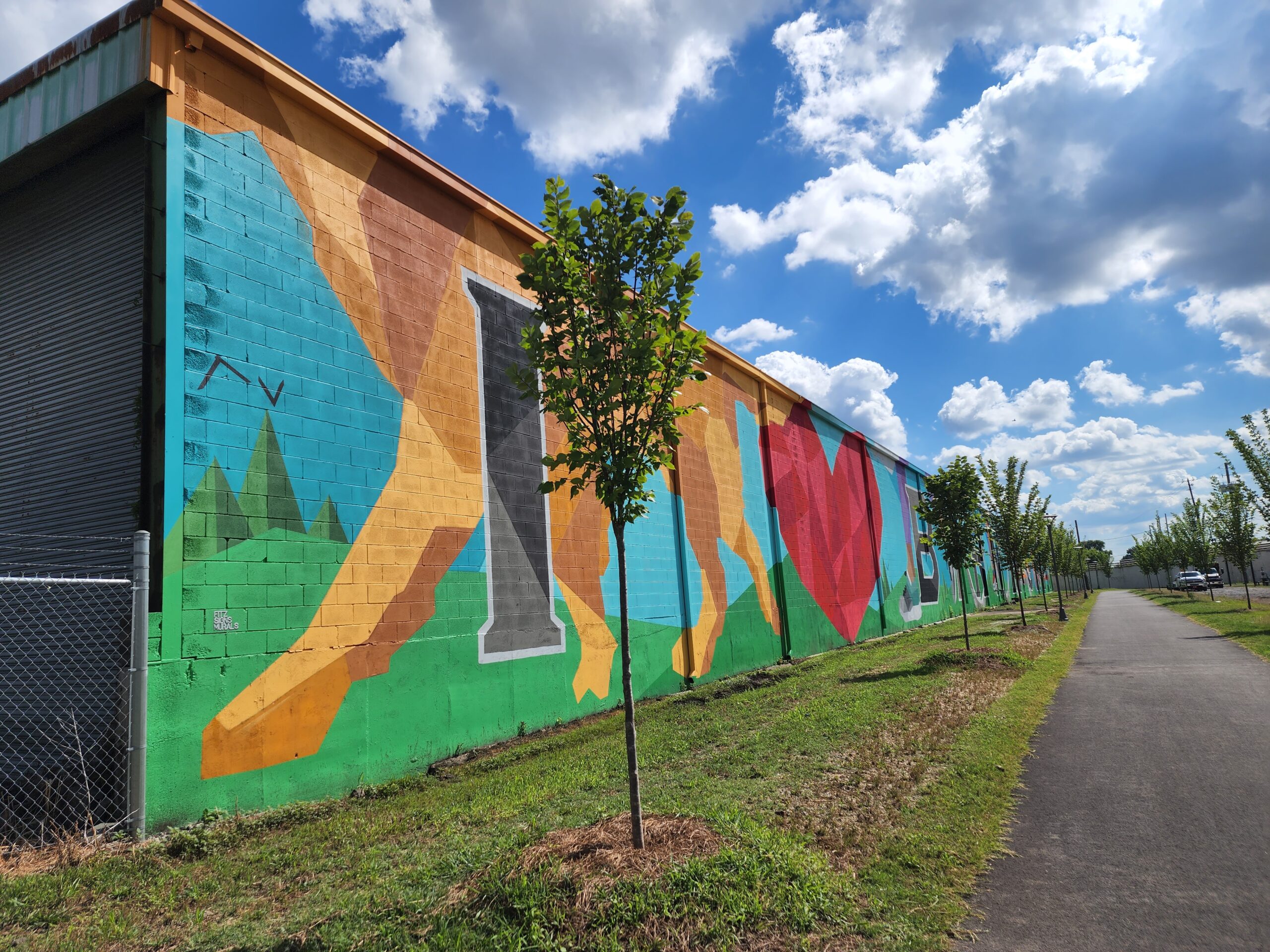 I ❤ Birmingham mural complete - Freshwater Land Trust